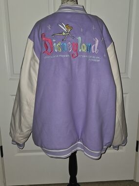 Disney Paris Stoney Clover Tinker Bell Lavender & Cream Varsity Jacket 3X NWOT